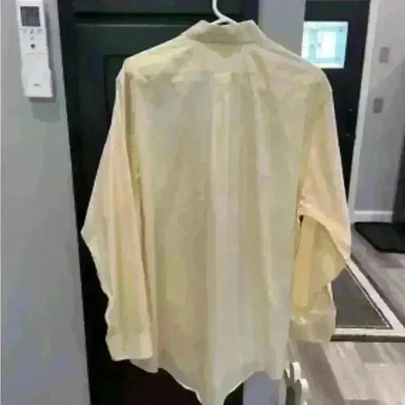 Arrow Mens XL Yellow Classic Fit Long Sleeve Button Up Shirt - Picture 3 of 3